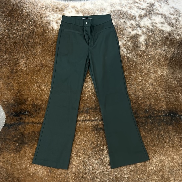 Zara Green Dress boot cut pants - Picture 5 of 9